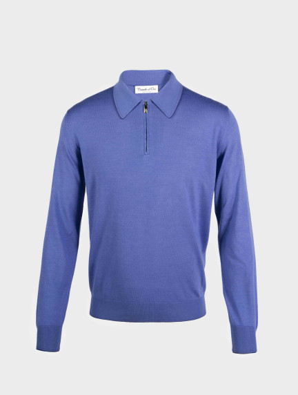 Castello d'OroBlue Polo Long Sleevesimage591